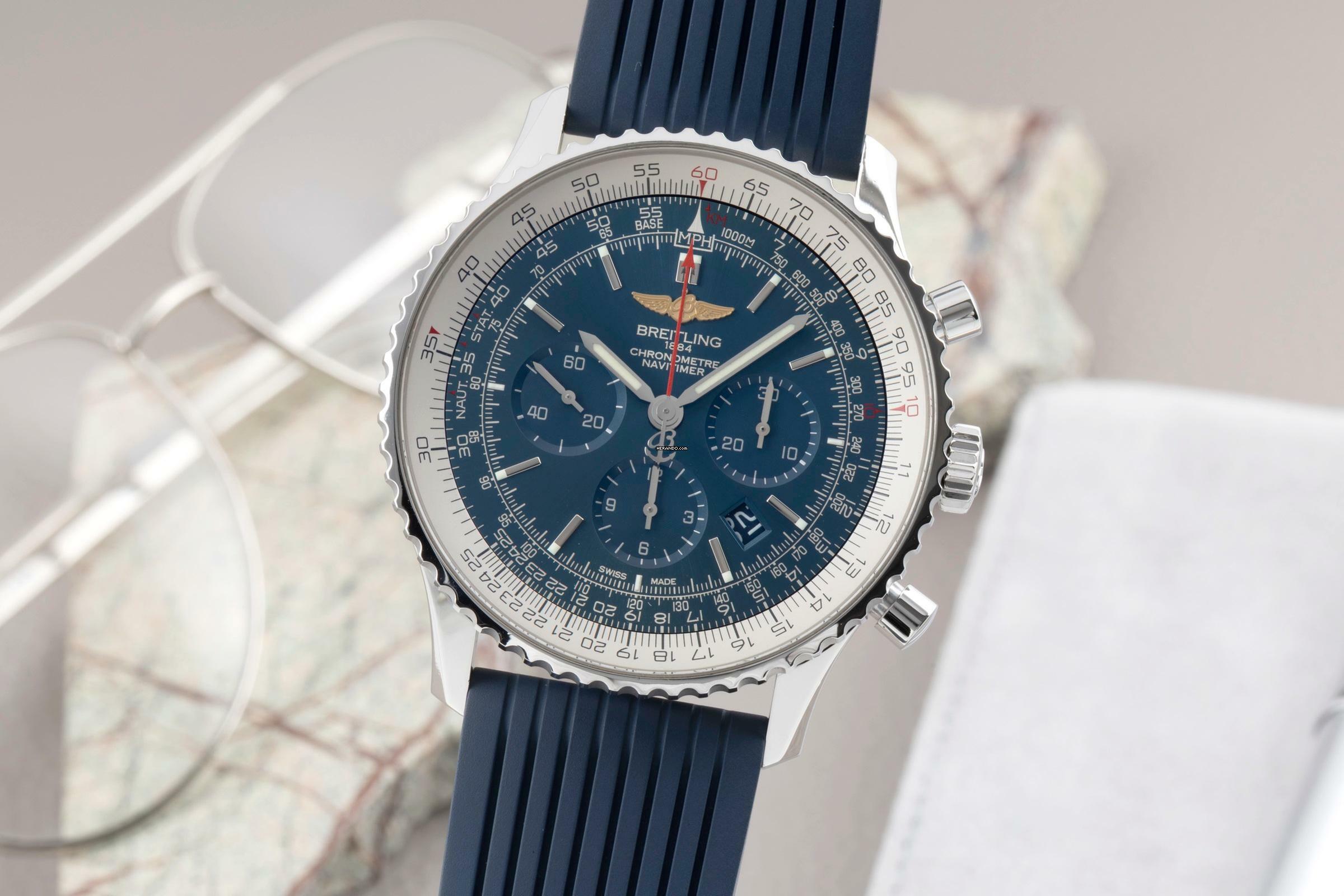  Breitling Navitimer 1 B01 Chronograph 46 Automatik Ref. AB0127 Papiere 2018 