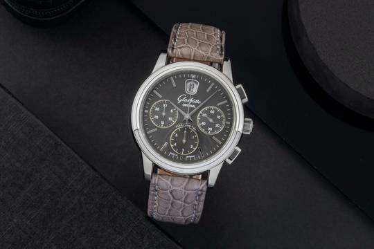  Glashütte Original Senator Chronograph Stahl Automatik Ref. 39-31-14-23-04 Box 