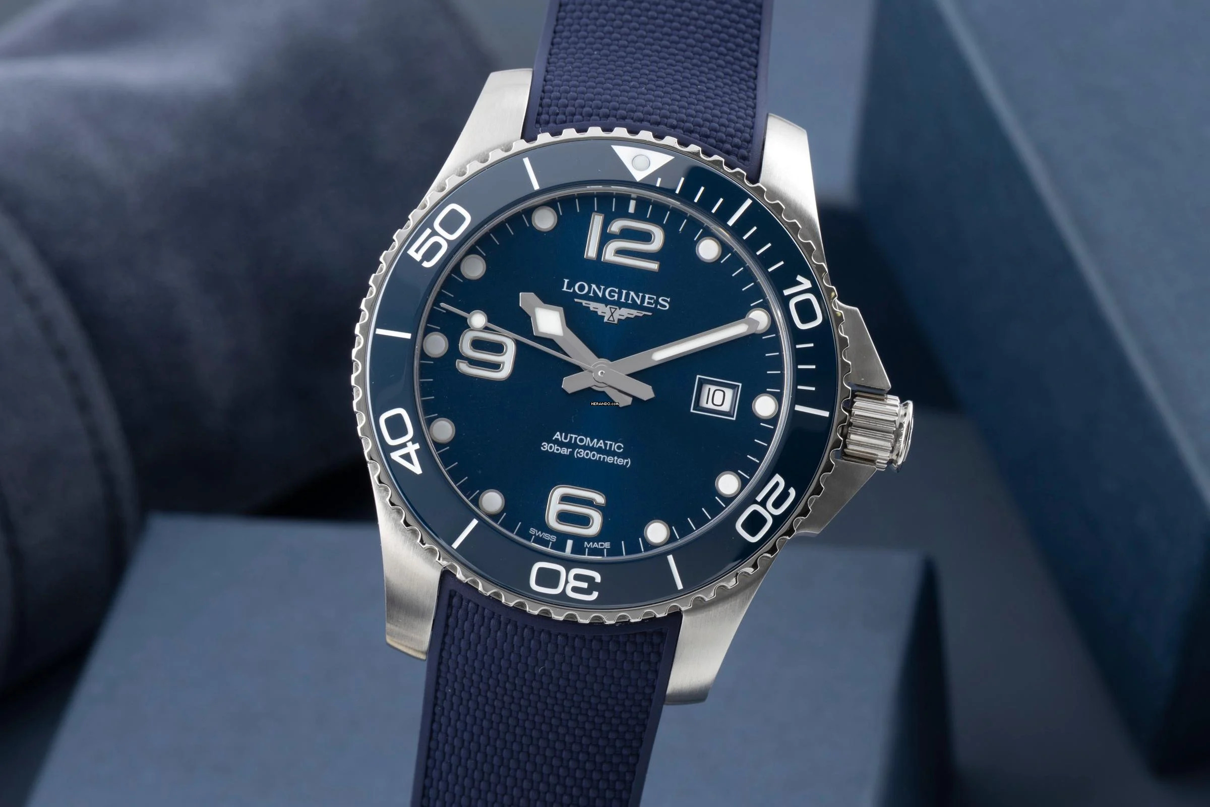  Longines HydroConquest Hydro Conquest Stahl Automatik Herrenuhr Ref. L3.782.4.96.9 B&P 2024 