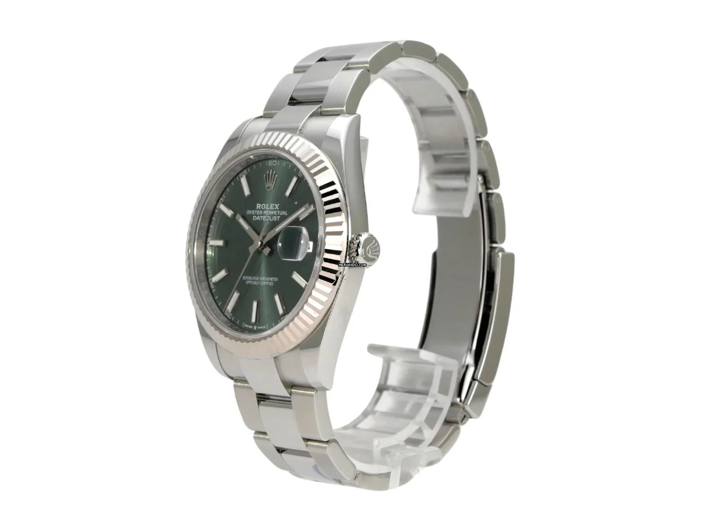 Rolex Datejust 41 Edelstahl Weißgold 126334 Mint Green