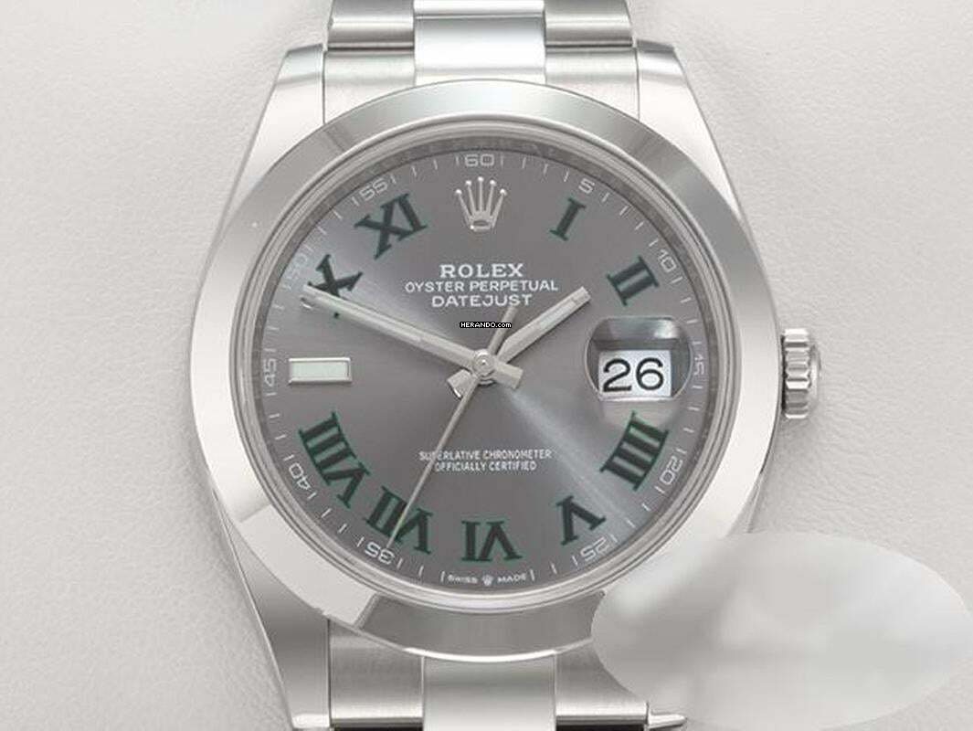 Rolex Datejust 41 41mm 126300 2025 Wimbledon Edelstahl Automatik Stahl Stainless Steel Oyster-band Chronometer