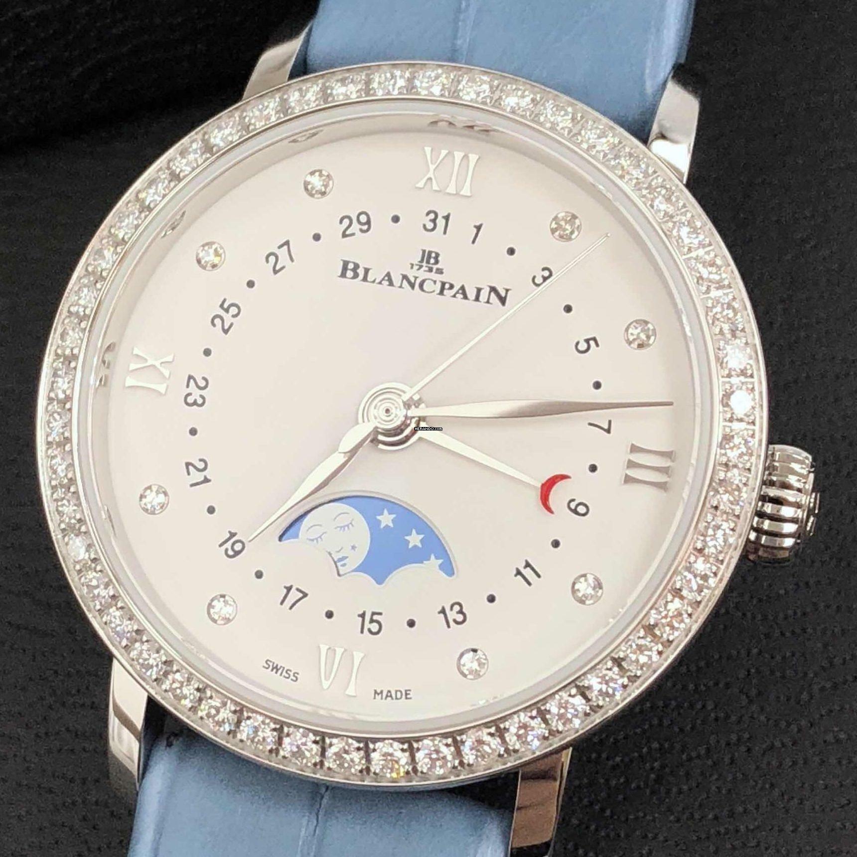  Blancpain Villeret Quantième Phases De Lune Automatic NEW FULL SET 