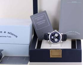 Thumbnail von A. Lange & Söhne Datograph Flyback Platin Big Date Traumuhr B+P Chronograph Faltschließe