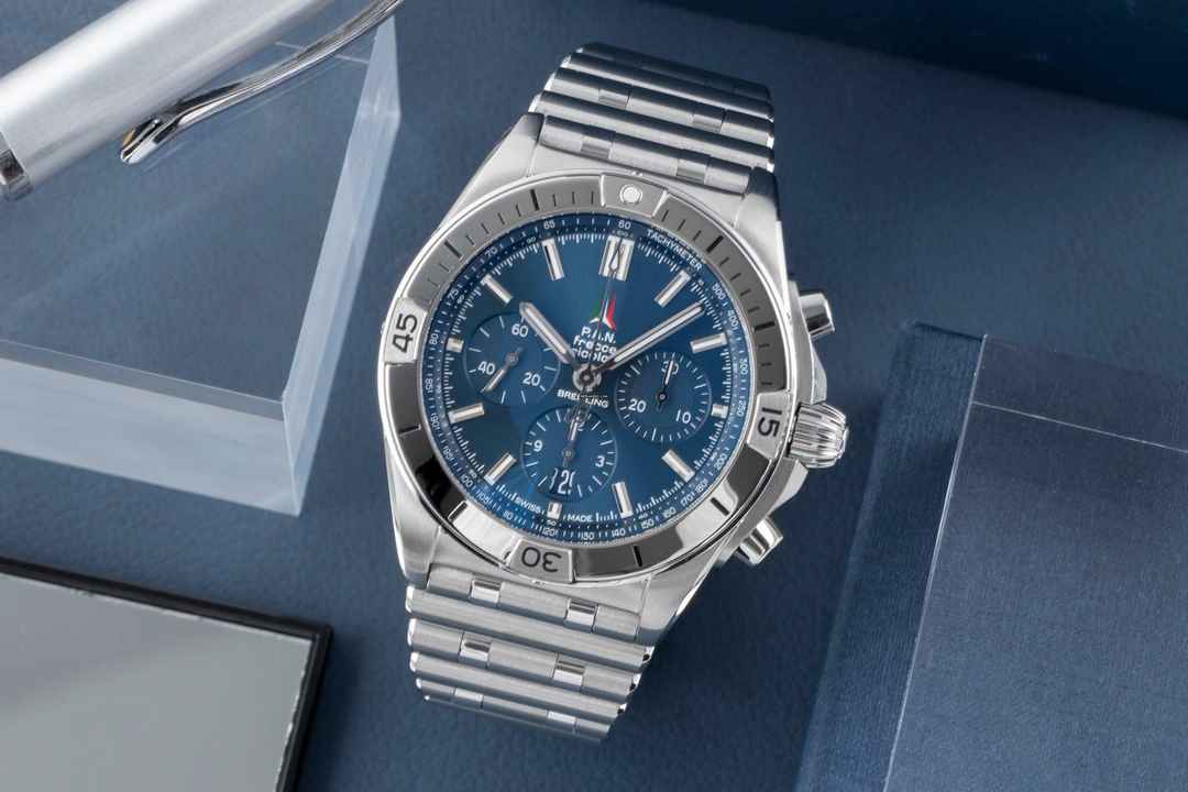  Breitling Chronomat 42 B01 42 Frecce Tricoliri Stahl Automatik Ref. AB0134 Ltd B&P 