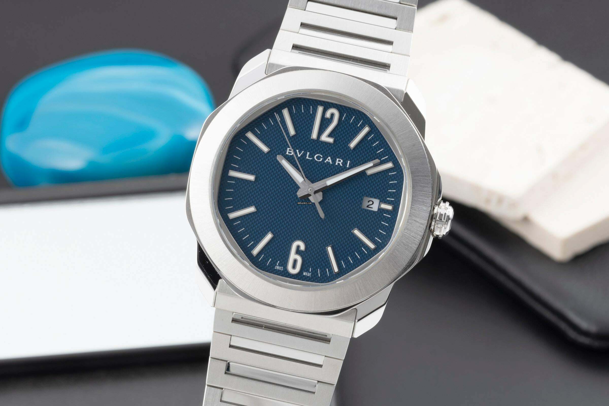  Bulgari Octo Roma Stahl Automatik Herrenuhr Ref. 103739 - OC 41 S Box & Papiere 