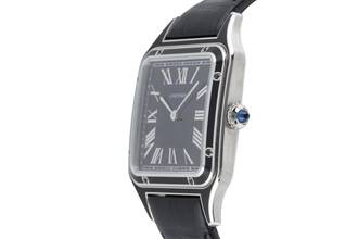 Thumbnail von Cartier Santos Dumont Black Lacquer Handaufzug Herrenuhr Ref. WSSA0046 B&P 2023