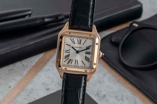  Cartier Santos Dumont 18k Rotgold Quarz Damenuhr WGSA0022 4212 