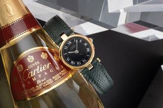 Thumbnail von Cartier Vendome must de Cartier Vendome SM 925 Silber vergoldet Damenuhr Ref. 84978913