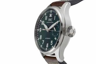Thumbnail von IWC Große Fliegeruhr Big Pilot Stahl Automatik Green Dial Herrenuhr Ref. IW501015 B&P NP. 13900 