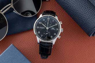 Thumbnail von IWC Portugieser Chronograph Automatik Stahl Ref. IW371609 B&P 2021