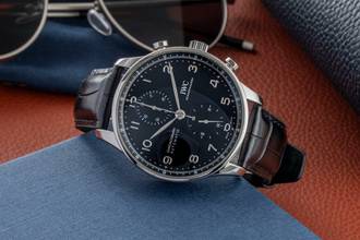 Thumbnail von IWC Portugieser Chronograph Automatik Stahl Ref. IW371609 B&P 2021
