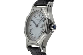 Thumbnail von Cartier Santos Ronde GM Octagon Automatik Edelstahl Herrenuhr Medium Ref. 2965