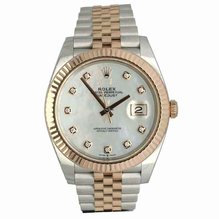  Rolex Datejust 41 Jubilee 126331 Everose Gold Steel Diamond 