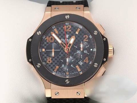  Hublot Big Bang 44 mm Chronograph 301.pb.131.rx Rosegold 750 Keramik Herren 18kt Rose Gold Black Dial 