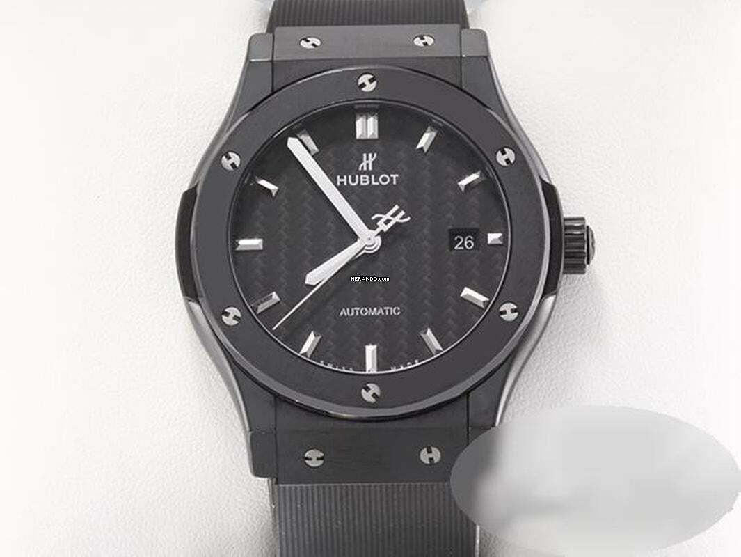  Hublot Classic Fusion Black 42mm 542.cm.1771.rx 2016 Schwarze Keramik Automatik 