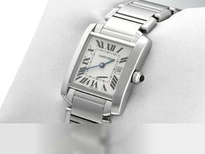 Thumbnail von Cartier Tank Française Medium Modell W51011q3 Edelstahl Datum Damen Stahl Steel