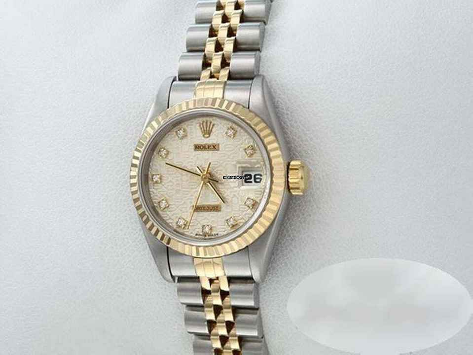  Rolex Lady-Datejust Stahl Gelbgold 750 1996 Diamanten Automatik Stainless Steel 18kt Yellow Gold Jubilé-band Chronometer Oyster 