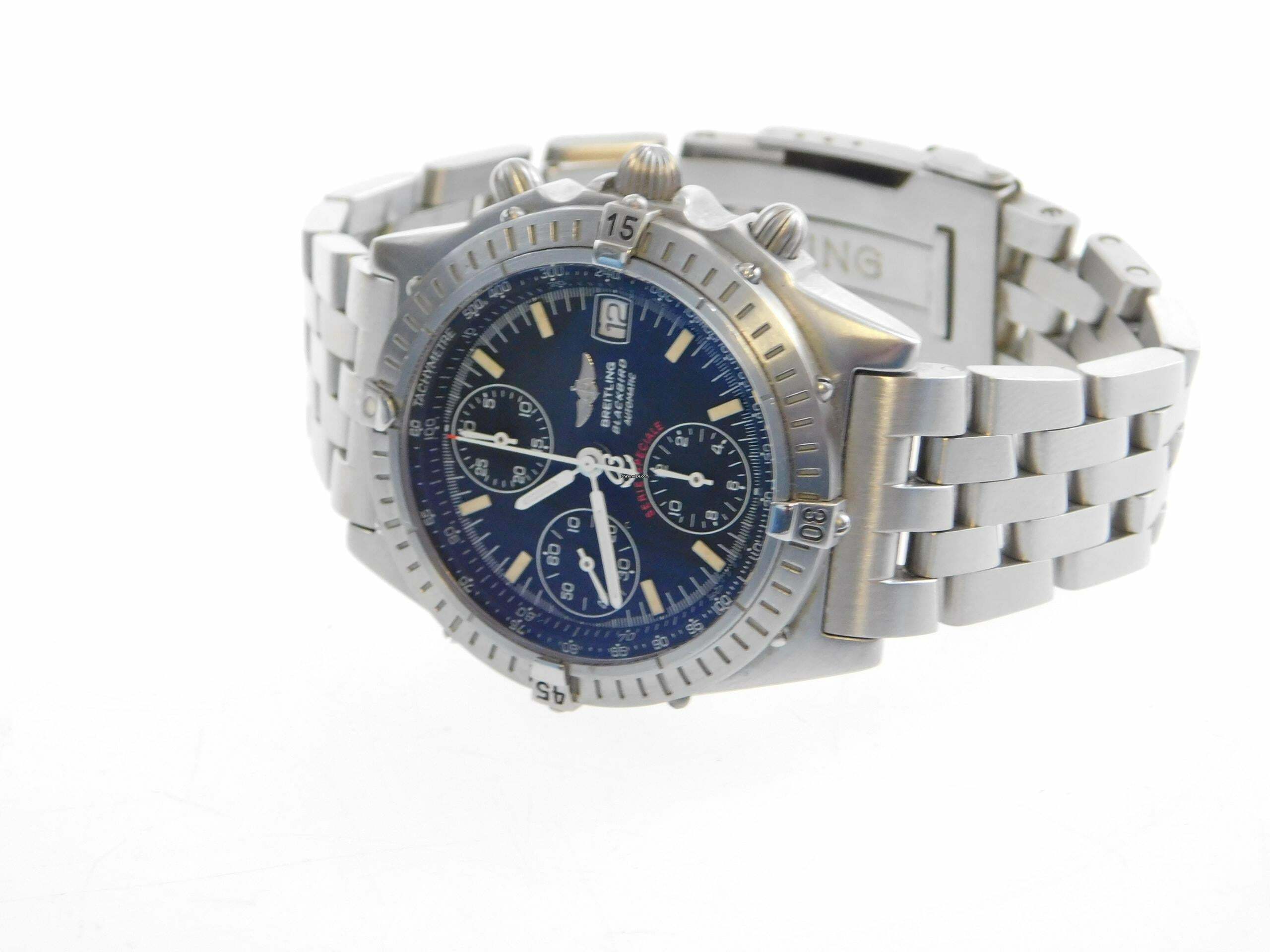  Breitling Blackbird Chronomat Blackbird Serie Speziale original Pilotband mattiert wie Neu 