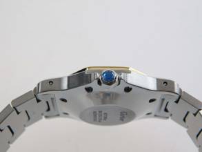 Thumbnail von Cartier Santos Octagon weißes Blatt Automatik XL 30mm Stahl Gold im Top Zustand langes strammes Band perfektes Swiss Made Dial 30 mm