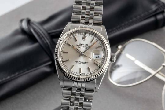  Rolex Datejust 36 Stahl / Weissgold Automatik Herrenuhr Ref. 16014 Box 