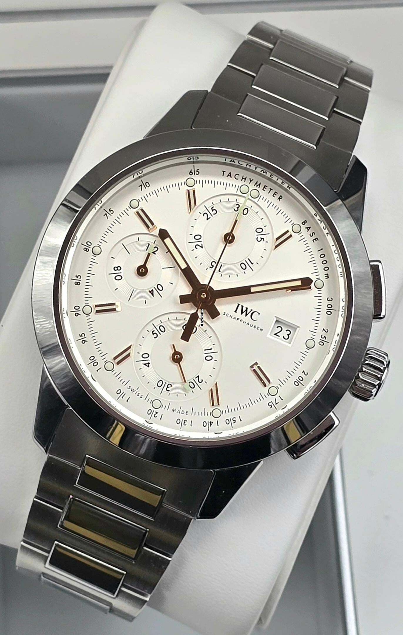 IWC Ingenieur Chronograph 42mm IW380801 Silver Dial Very Good Full Set 2023