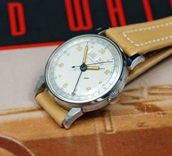 Thumbnail von Gubelin STUNNING NOS NEW TRIPLE DATE CALENDAR FROM THE 50'S RARE VINTAGE