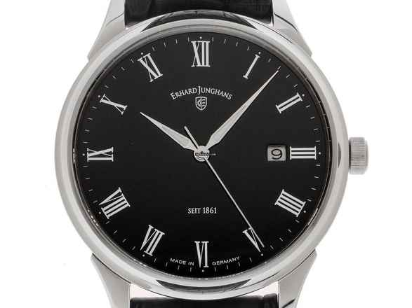  Erhard Junghans Tempus Ref.028/4721.00 2020 Full Set sehr gut Vintage Tempus Leder Faltschließe 