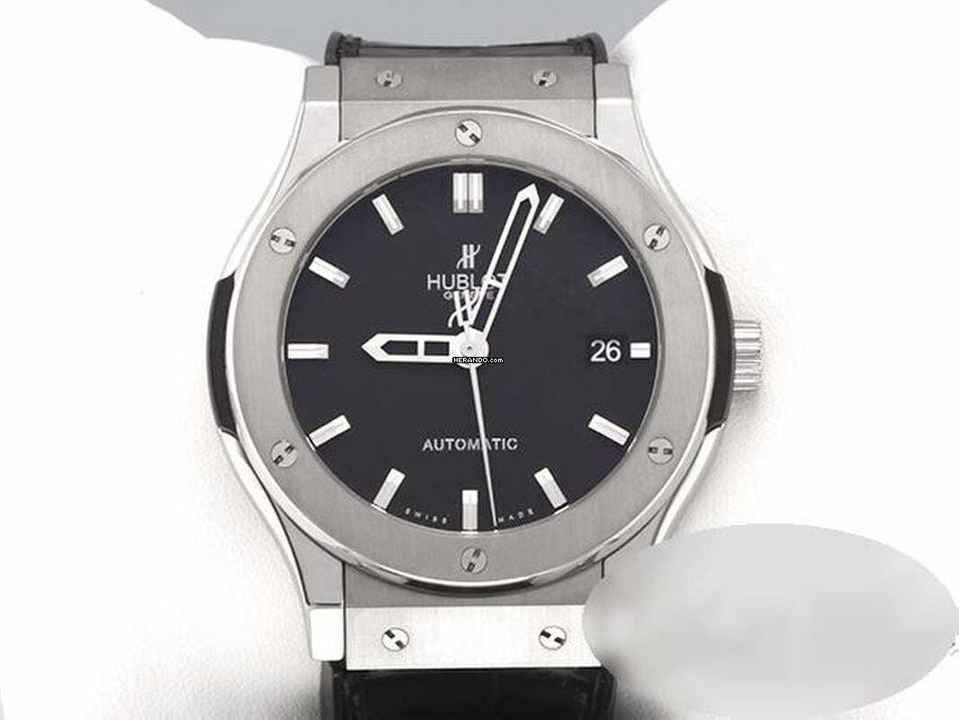  Hublot Classic Fusion Black 45mm 511.nx.1170.lr Titan Automatik Titanium Black Dial 