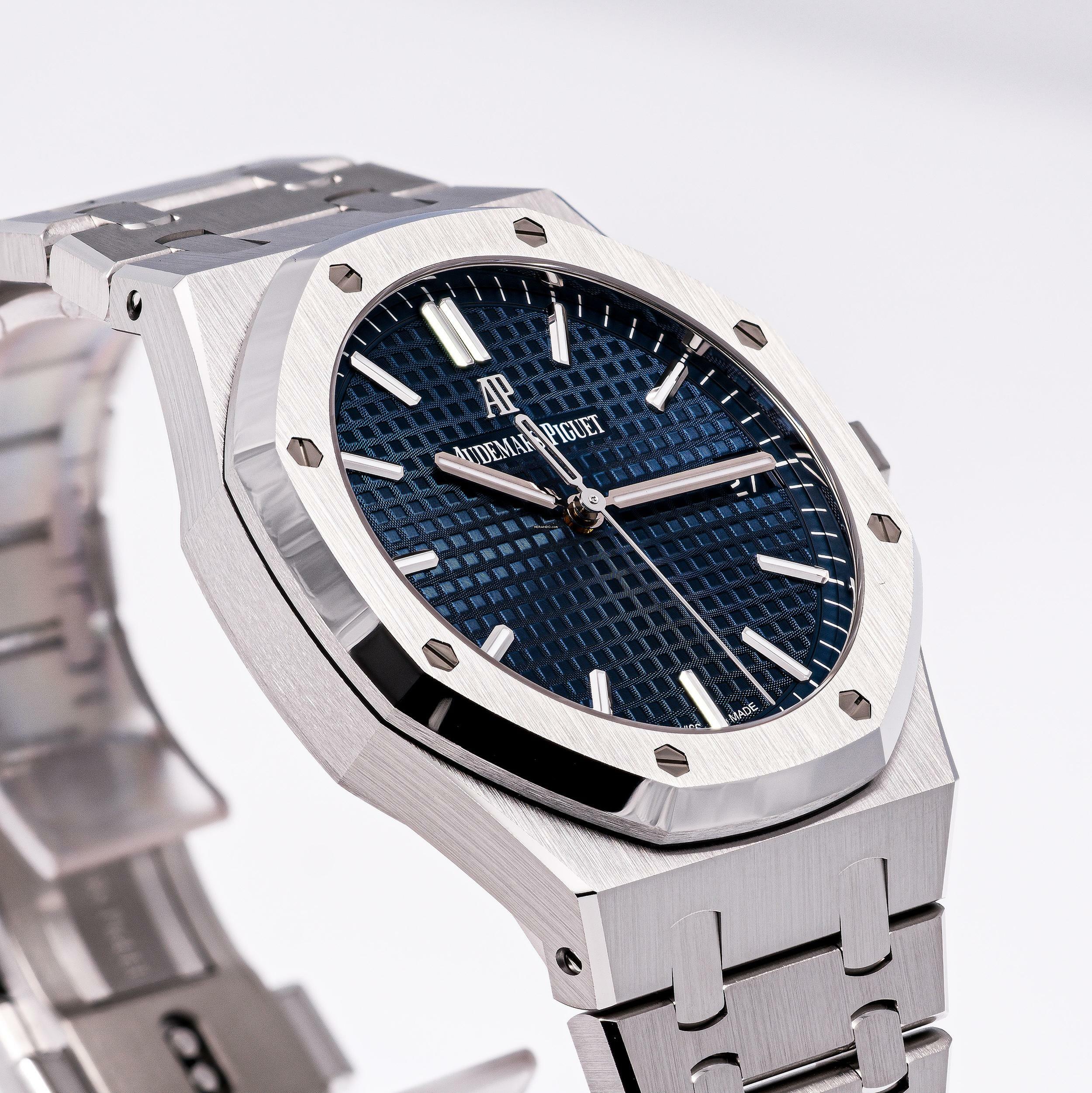 Thumbnail von Audemars Piguet Royal Oak Steel 41 Blue – 15500ST.OO.1220ST.01 – NEW – 09/2022 Full Set