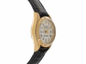 Thumbnail von Rolex Lady-Datejust Ref.69178 1990 Box&Beschreibung sehr gut Vintage Datejust Lady 18kt Gelbgold open 6/9