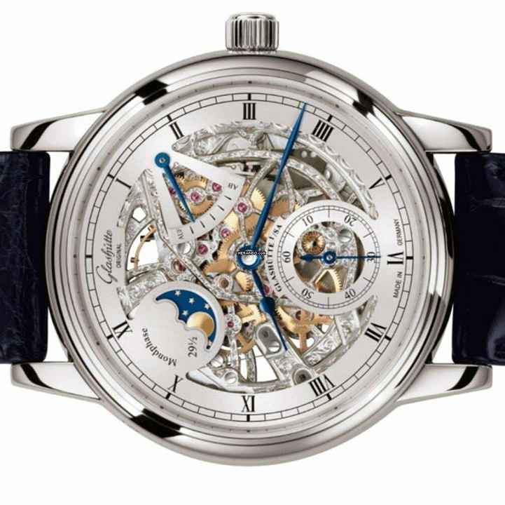  Glashütte Original Senator Moon Phase Skeletonized Edition NEW FULL SET 