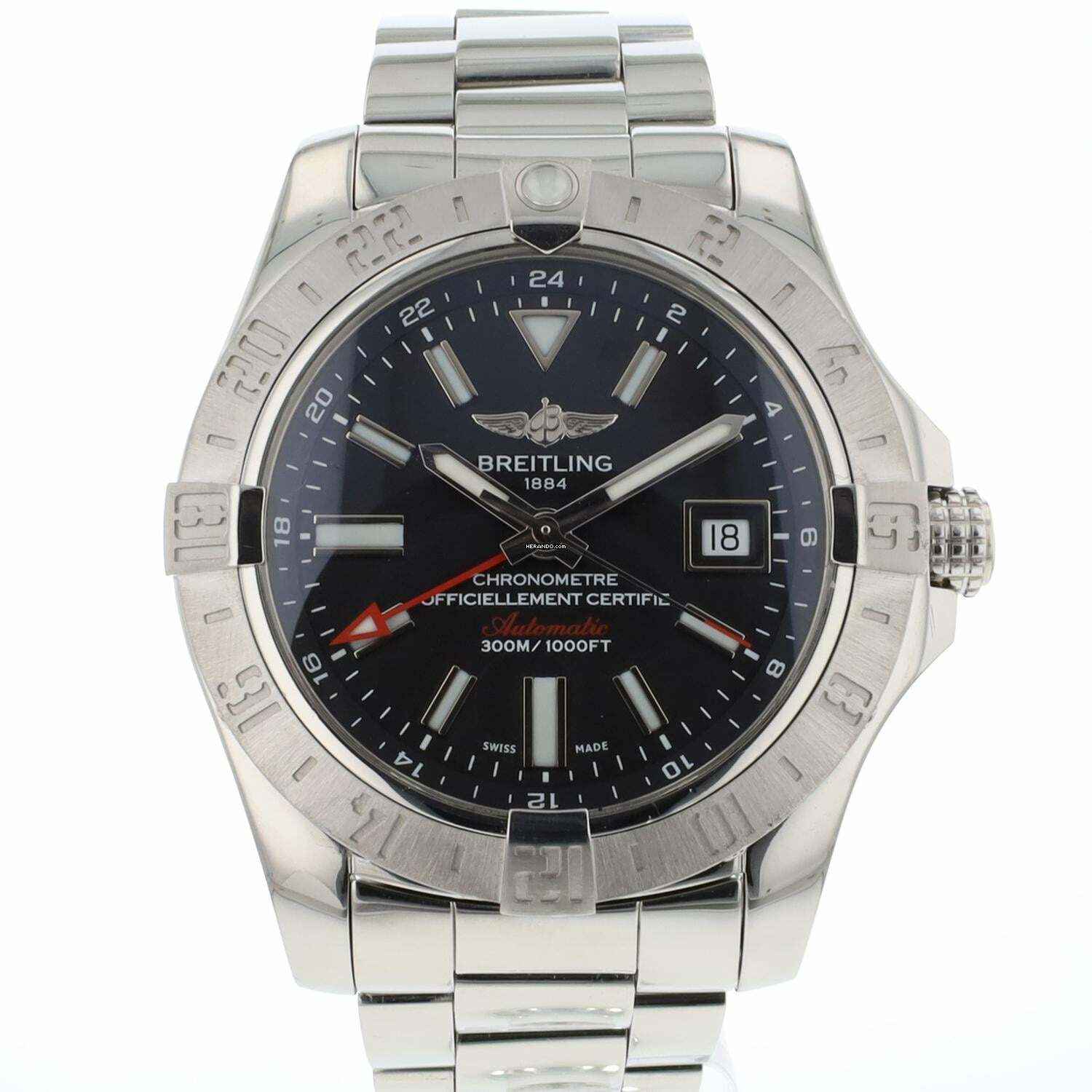  Breitling Avenger II GMT Steel Black Dial 