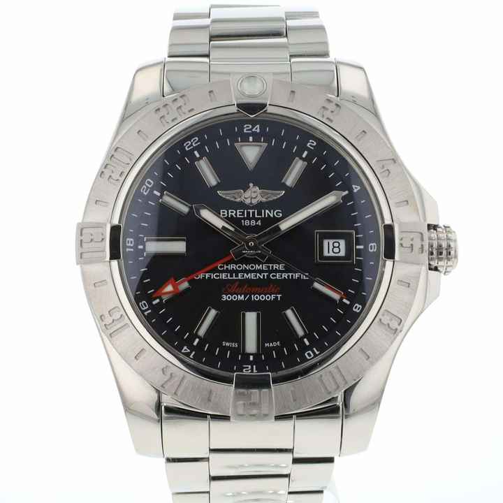  Breitling Avenger II GMT Steel Black Dial 