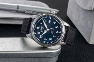 Thumbnail von IWC Fliegeruhr Mark Pilot Mark XX Blue Dial Stahl Automatik Herrenuhr Ref. IW328203 B&P 2023