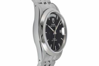 Thumbnail von Tudor Prince Date Day Black Dial Edelstahl Automatik Ref. 76200 Papiere