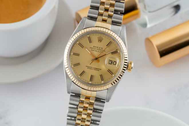  Rolex Datejust 36 Oyster Perpetual Stahl / Gold Automatik Ref 16013 Box 