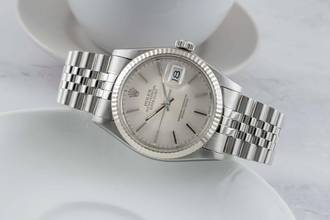 Thumbnail von Rolex Datejust 36 Stahl / Weissgold Automatik Herrenuhr Ref. 16014 Klassiker