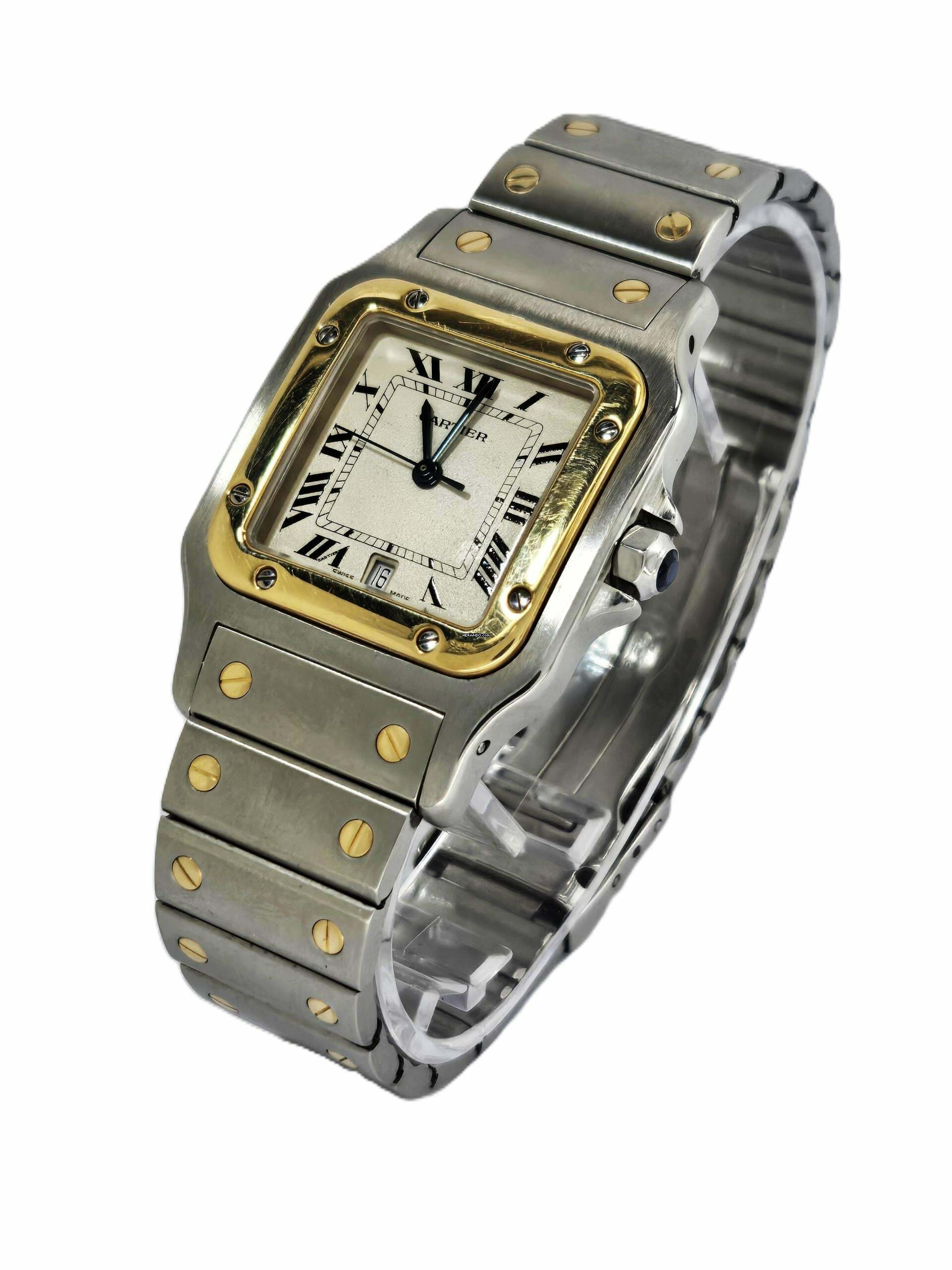  Cartier Santos Galbée 29mm 18k Bezel 