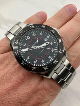 Hamilton Khaki Pilot Aviation Pilot Gmt Box+Papiere