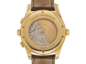 Thumbnail von Girard Perregaux WW.TC World Time Ref.49800-51-151-BACD 2009 Full Set sehr gut Vintage WW.TC World Time Chronograph 18kt Gelbgold 173g Leder Faltschließe