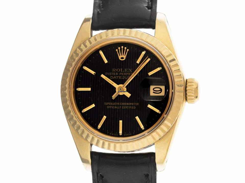  Rolex Lady-Datejust Ref.6917 1983 Box&Beschreibung Original Unpoliert Datejust Lady 18kt Gelbgold open 6/9 