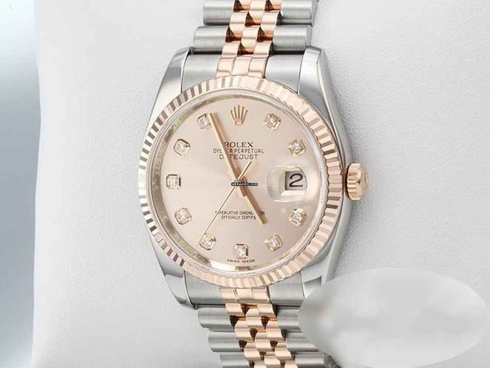  Rolex Datejust 36 36mm 116231 2010 Lc100 Stahl Rosegold 750 Diamanten Automatik Stainless Steel 18kt Rose Gold Jubilé-band Chronometer Oyster 