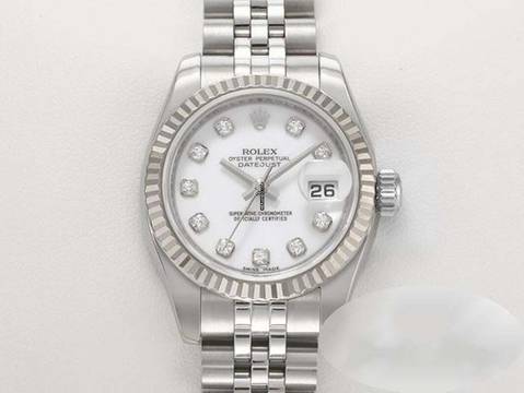  Rolex Lady-Datejust Stahl Weissgold 750 179174 2015 Diamanten Automatik Stainless Steel 18kt White Gold Jubilé-band Chronometer Oyster 