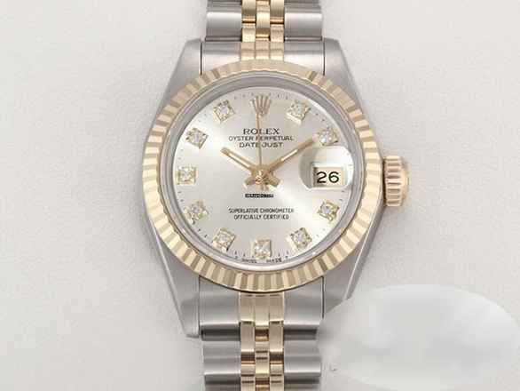 Rolex Lady-Datejust Edelstahl Gelbgold 750 Diamanten Automatik Gold Stahl Stainless Steel 18kt Yellow Gold Jubilé-band Chronometer Oyster 