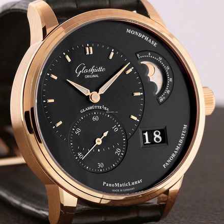  Glashütte Original PanoMaticLunar Black 40mm NEW FULL SET 