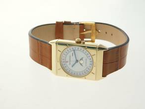Thumbnail von Jaeger-LeCoultre 18 Karat Gelbgold Herrenuhr mit Calendar und Mondphase Rarität Herrengröße 24,5 x 38,5 mm