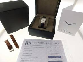 Thumbnail von Jaeger-LeCoultre Reverso Classique Classic im sehr guten Zustand mit neuem schwarzem Krokoband Classic Modell 23 x 38 mm