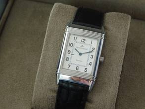 Thumbnail von Jaeger-LeCoultre Reverso Classique Classic im sehr guten Zustand mit neuem schwarzem Krokoband Classic Modell 23 x 38 mm