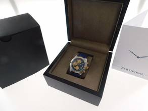 Thumbnail von Breitling Crosswind Chronograph Stahl Gold Chronometre blaues Zifferblatt