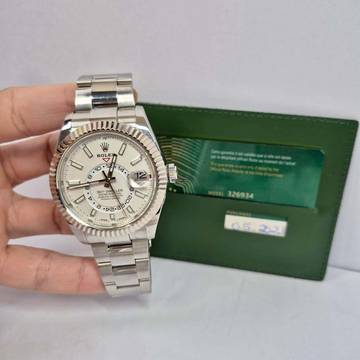  Rolex Sky-Dweller Ouro Branco & Aço White Dial 42mm Completo 